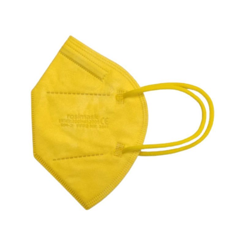 Feinstaubmaske FFP2 ohne Ventil, gefaltet mit Ohrenschlaufe *gelb*