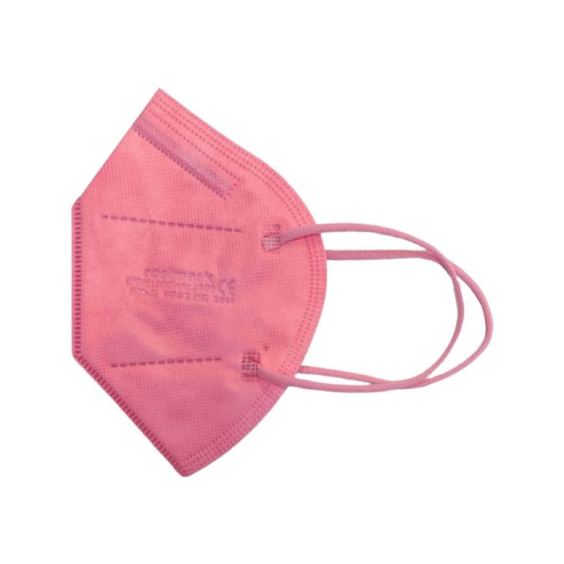 Feinstaubmaske FFP2 ohne Ventil, gefaltet mit Ohrenschlaufe *rosa*